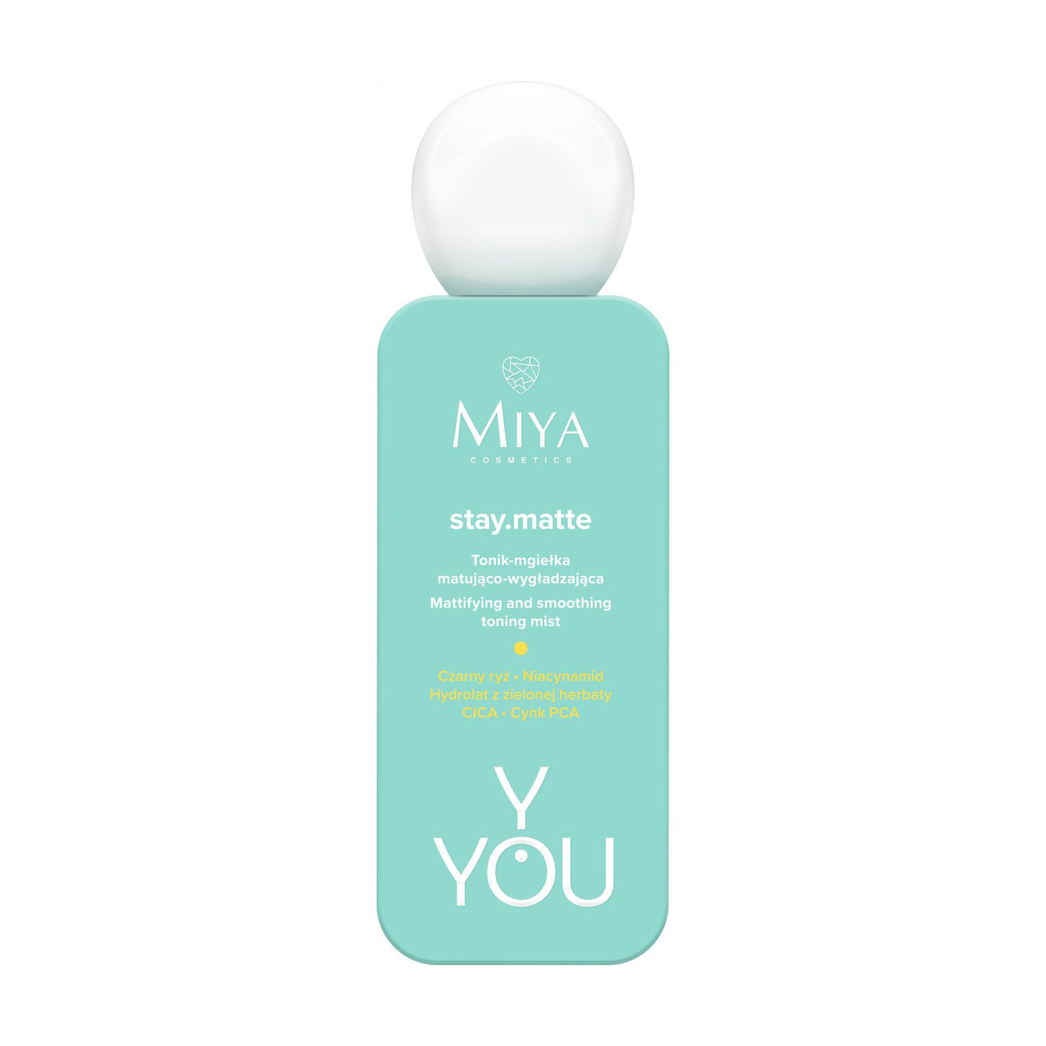 Матувальний тонік-міст для обличчя Miya Cosmetics Y.You stay.matte Mattifying and Smoothing Toning Mist, 100 мл